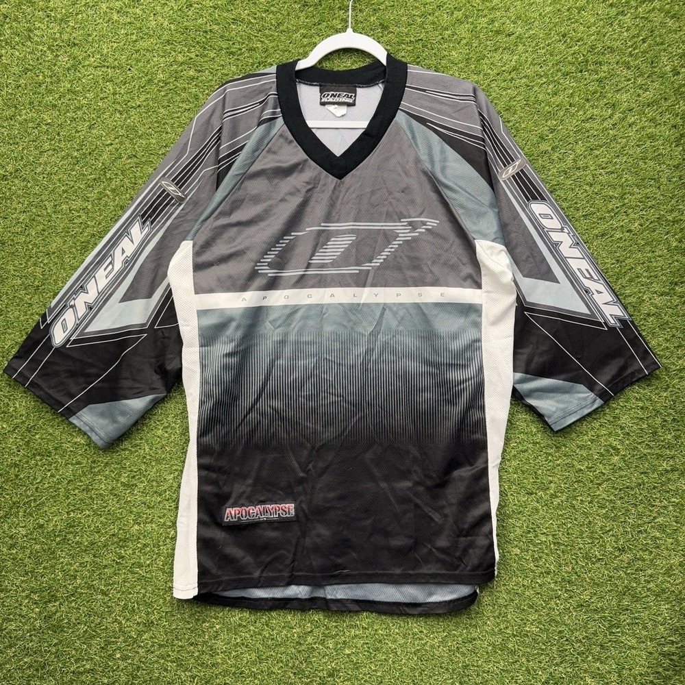 Vintage O'Neal Motocross Jersey Mens XL Racing Apocalypse Mens 3/4 Sleeve Y2K